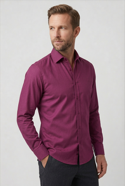 Chemise Homme | Boutons Contrastés Sans Repassage Coupe Slim - 10