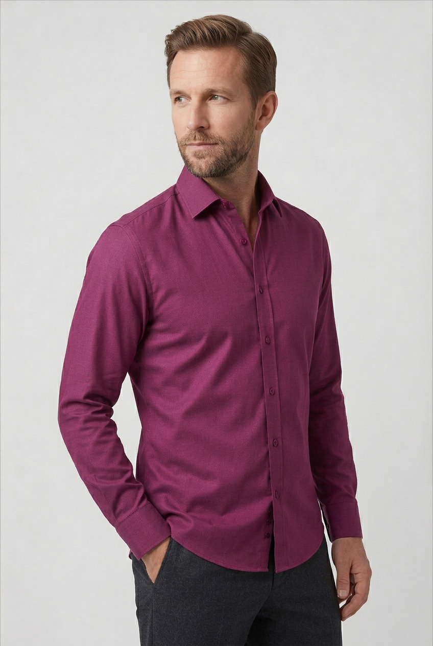 Chemise Homme | Boutons Contrastés Sans Repassage Coupe Slim - 10