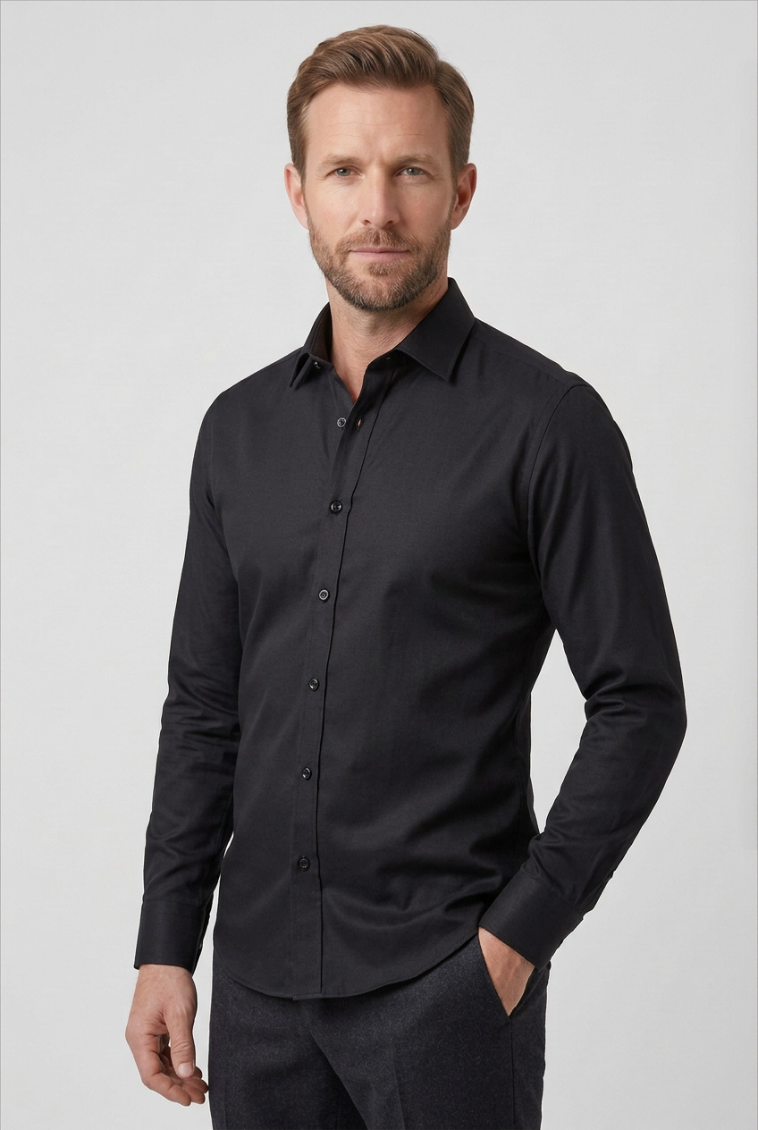 Chemise Homme | Boutons Contrastés Sans Repassage Coupe Slim - 8
