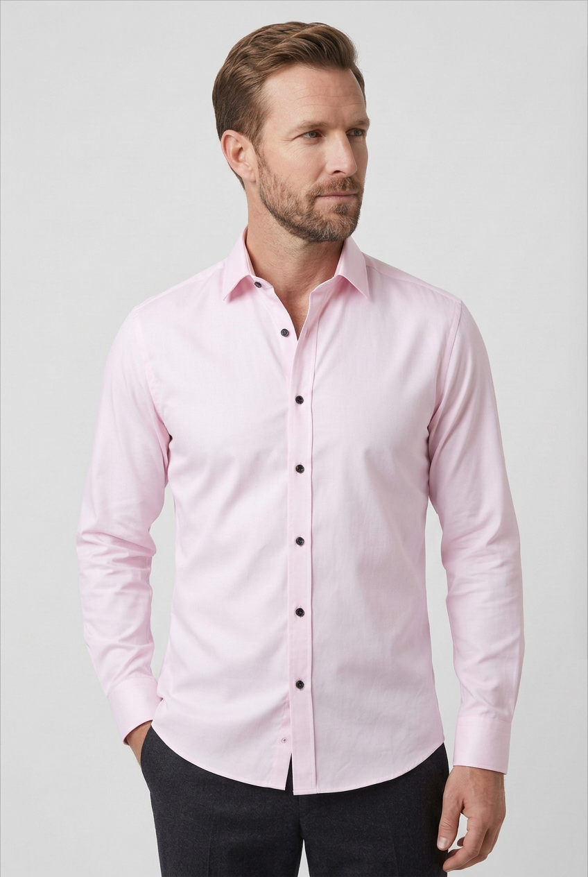 Chemise Homme | Boutons Contrastés Sans Repassage Coupe Slim - 9