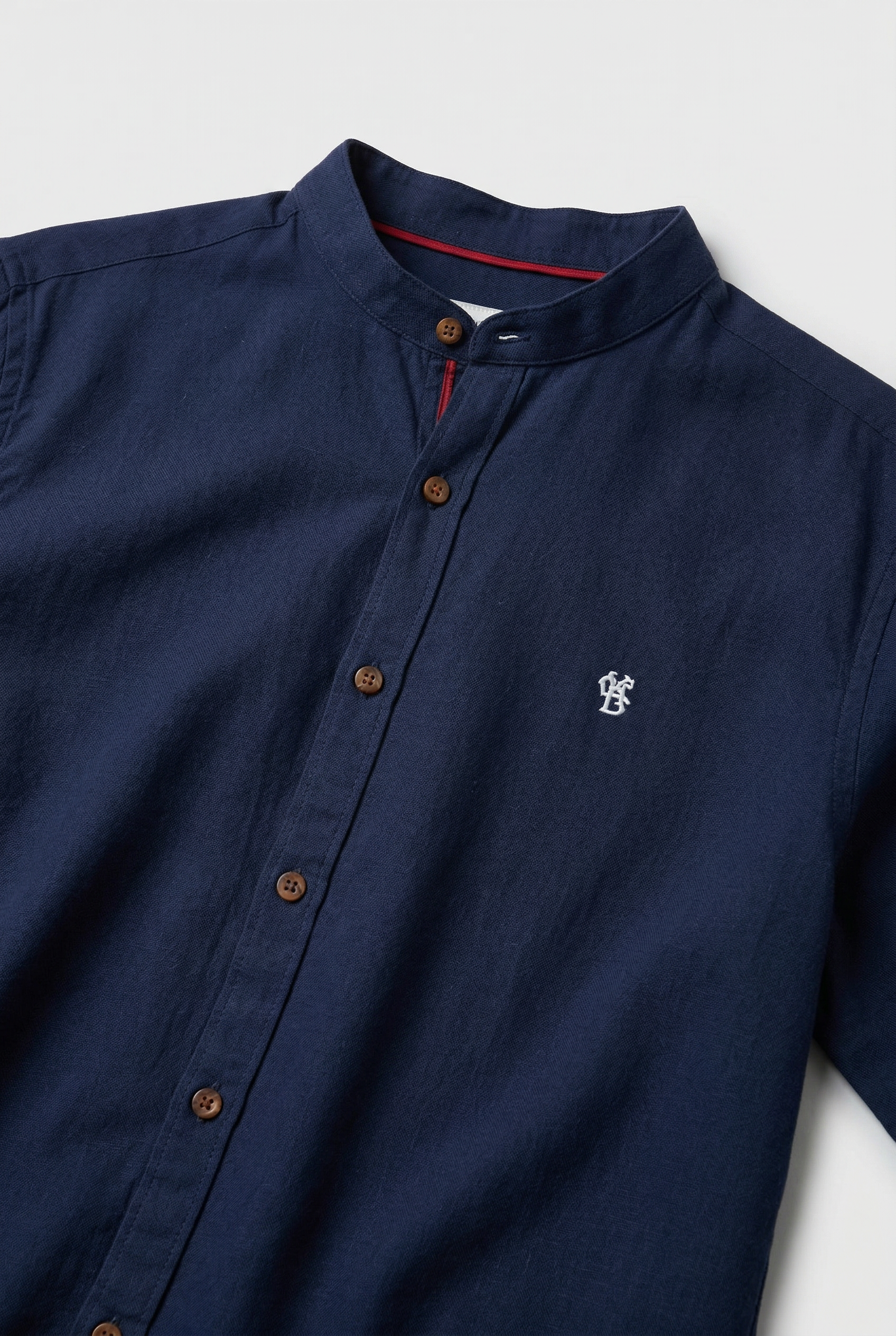 Chemise Homme | Col Officier Patte Contrastée Coupe Droite - 3