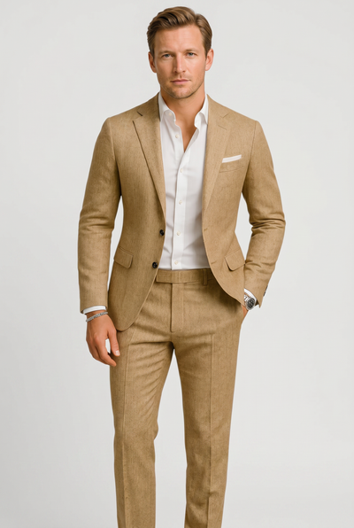 Costume Homme | Deux Boutons Coupe Droite Col Cranté - 1