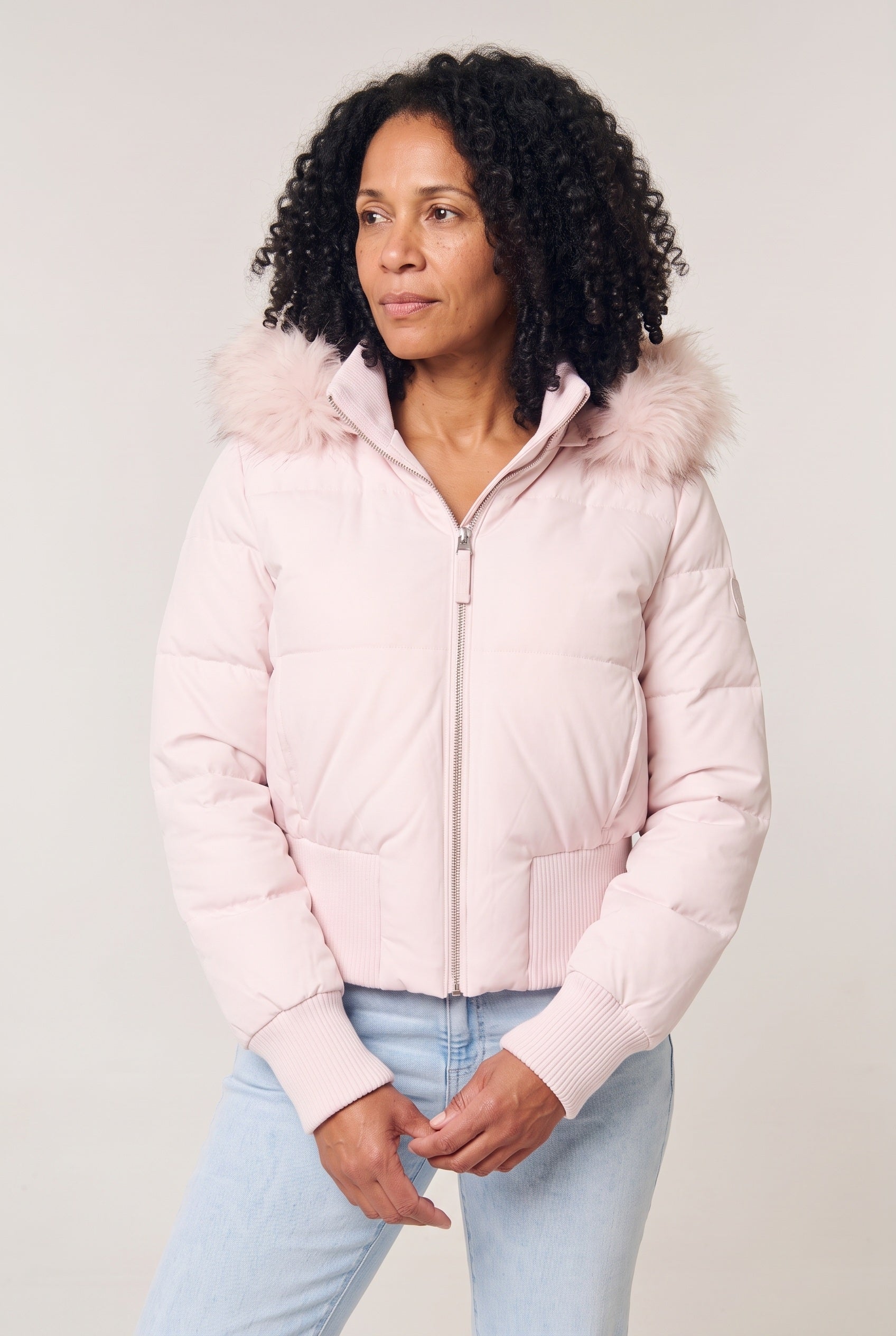 Doudoune Femme | Zip Intégral Capuche Amovible Coupe Courte - 6