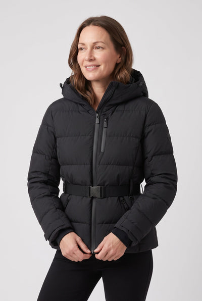 Doudoune Femme | Zip Intégral Capuche Ceinture à Boucle - 7
