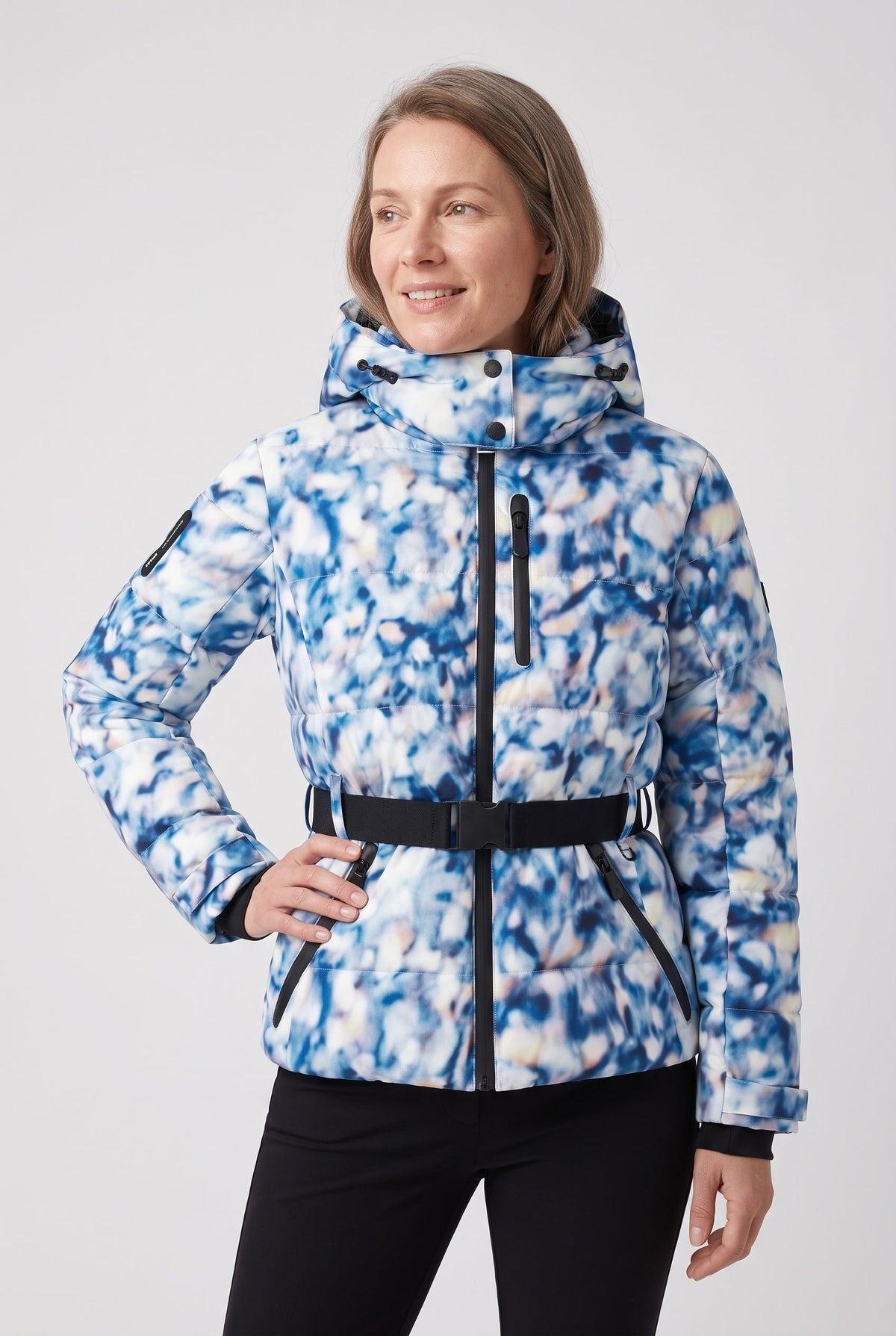 Doudoune Femme | Zip Intégral Capuche Ceinture à Boucle - 9