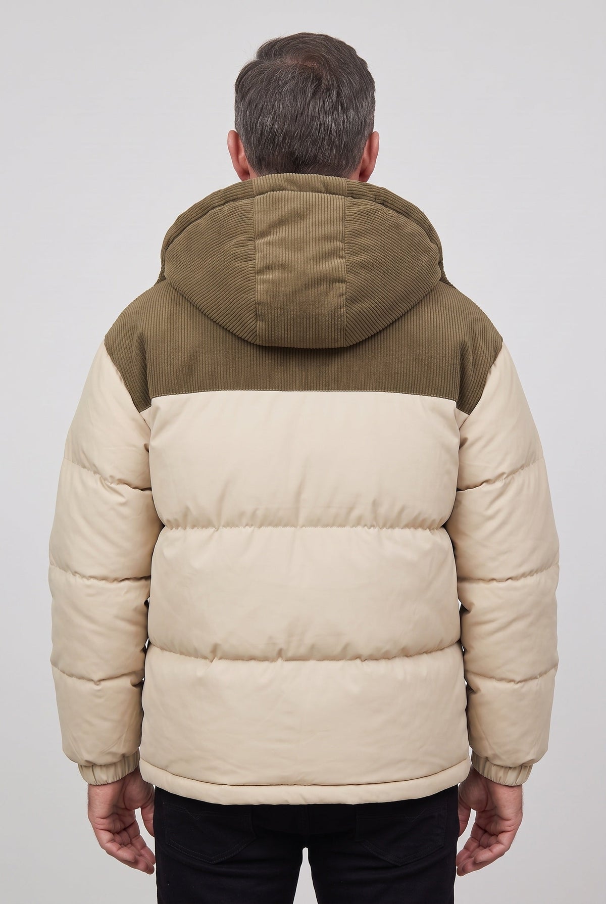 Doudoune Homme | Zip Intégral Capuche Empiècement Bicolore - 2