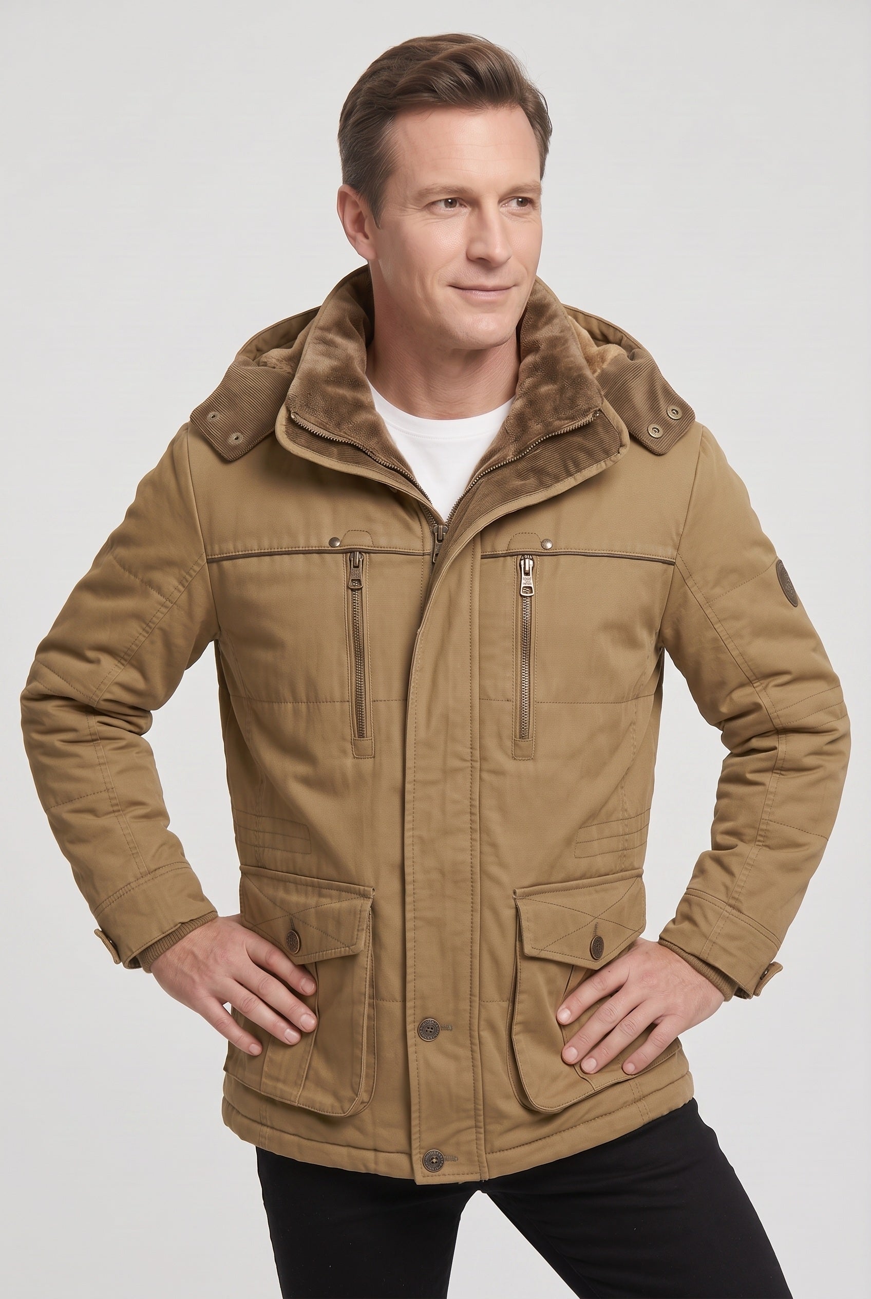 Doudoune Homme | Zip Sous Patte Capuche Amovible Col Montant - 5