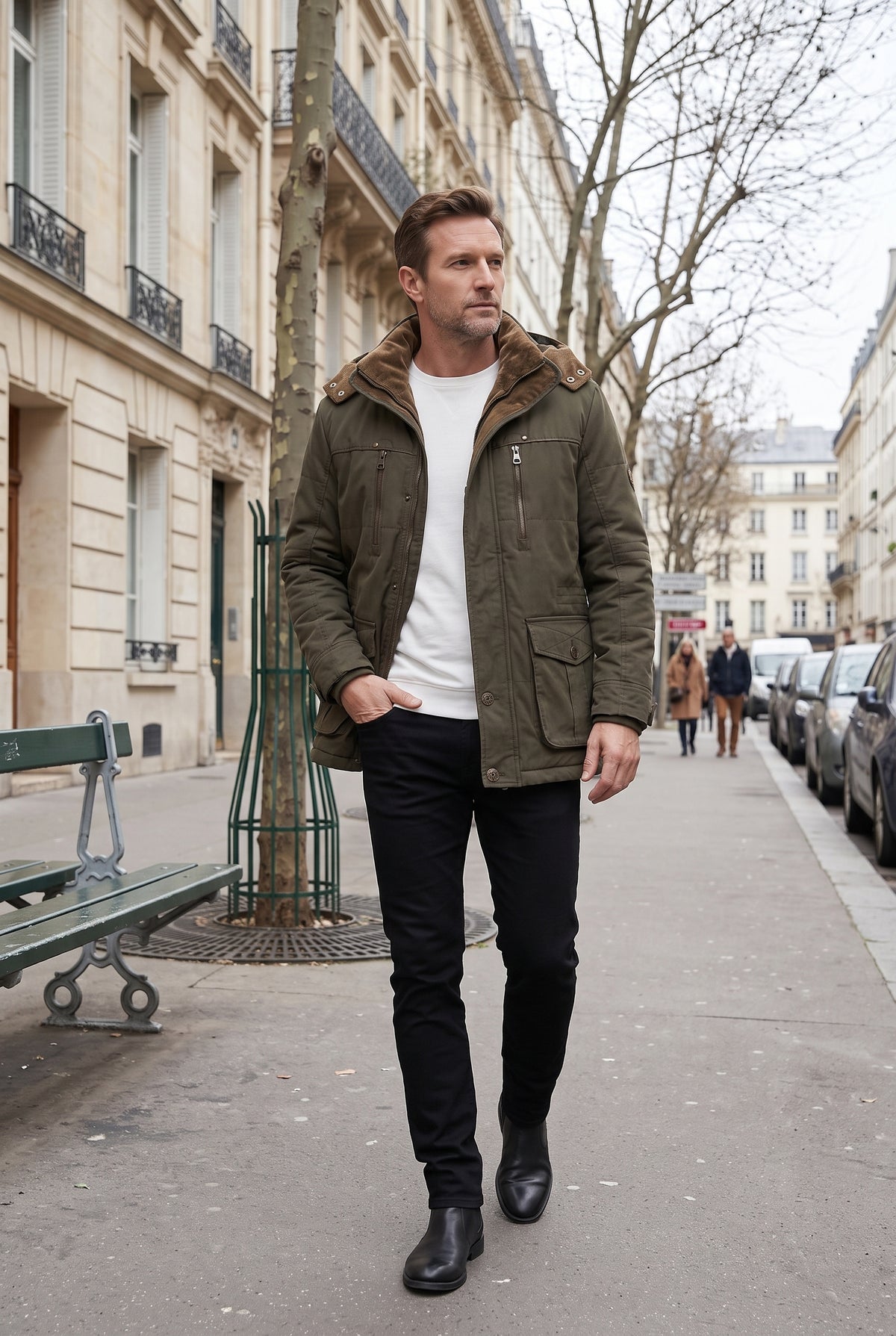 Doudoune Homme | Zip Sous Patte Capuche Amovible Col Montant - 7