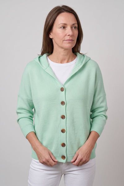 Gilet Femme | Boutonné Capuche Épaules Tombantes - 6