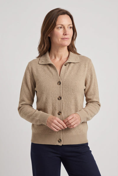Gilet Femme | Boutonné Col Montant Maille Fine Bords Côtelés - 6