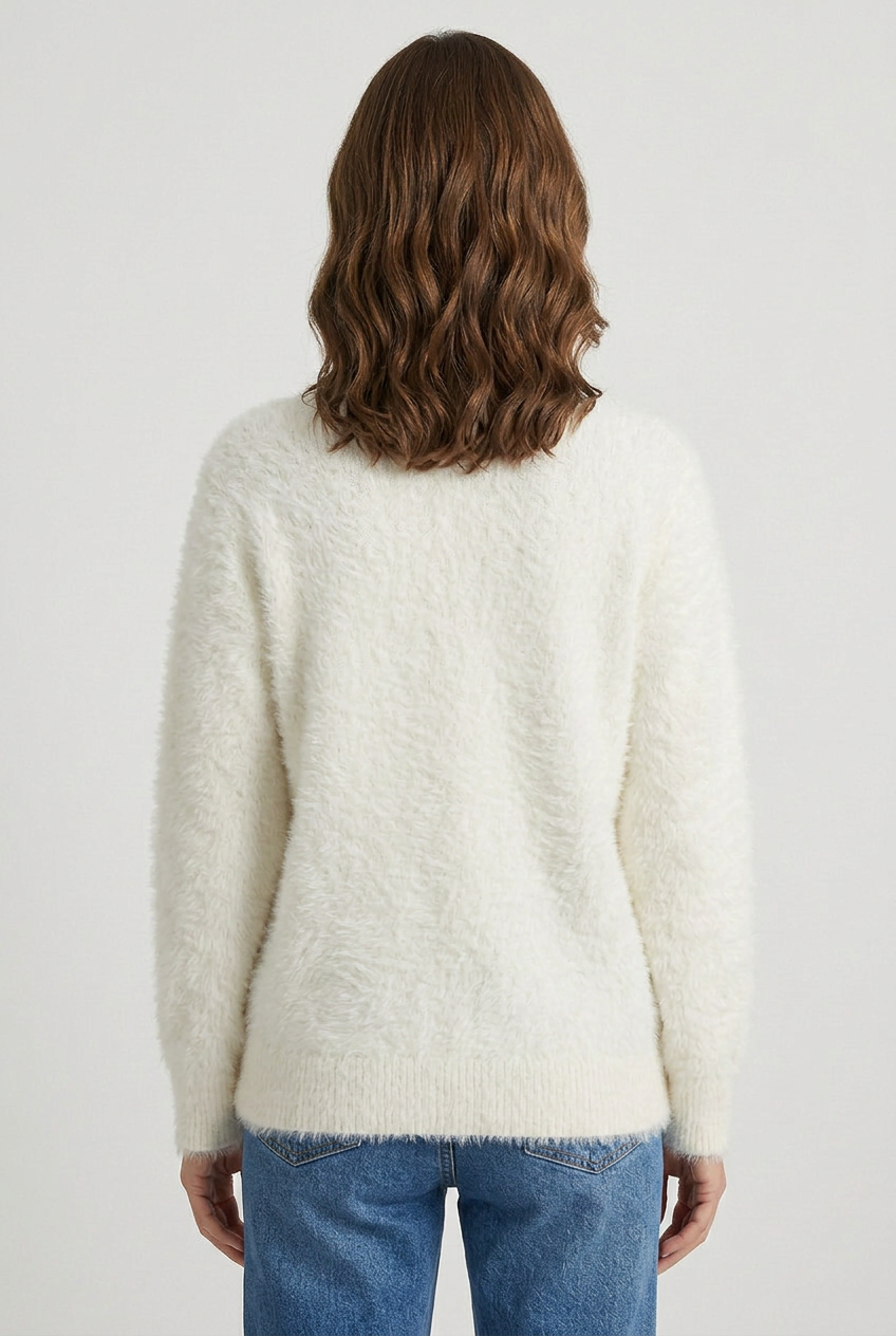 Gilet Femme | Boutonné Épaules Tombantes Col V - 2