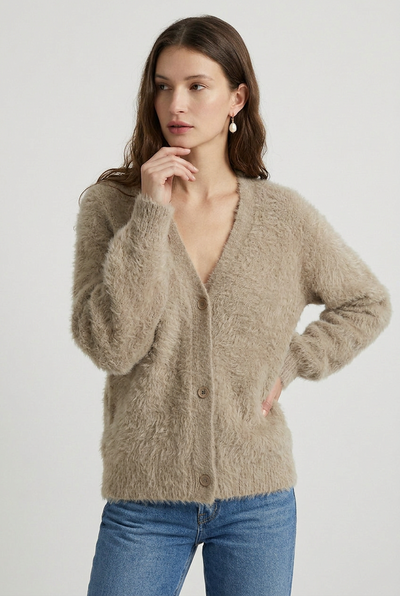Gilet Femme | Boutonné Épaules Tombantes Col V - 9