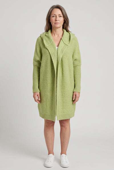 Gilet Femme | Ouvert à Capuche Coupe Longue Épaules Tombantes - 1