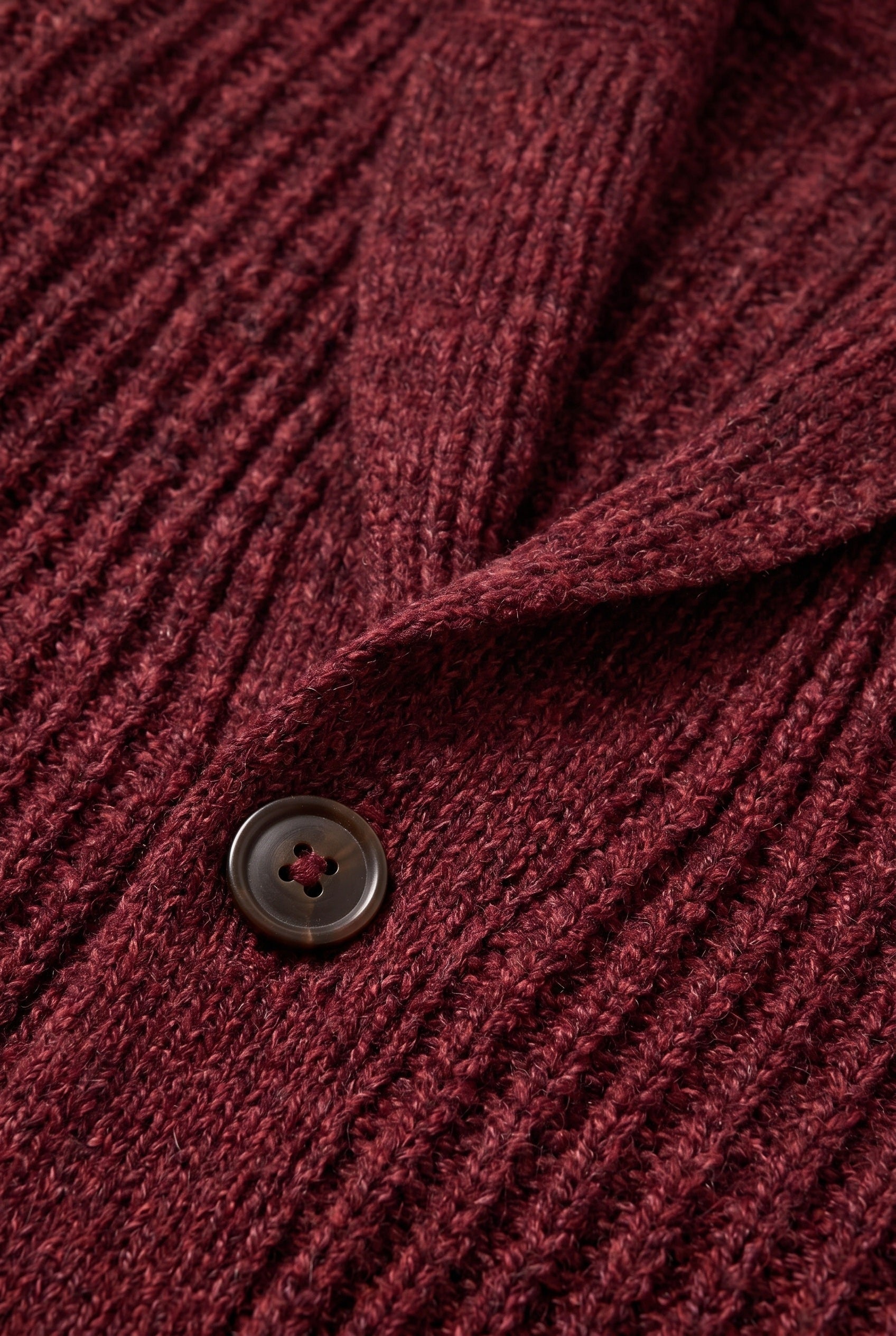 Gilet Homme | Boutonné Grosse Maille Col Châle Chiné - 3