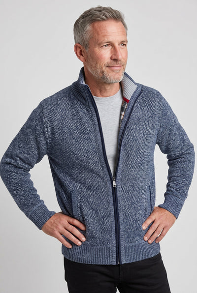 Gilet Homme | Zippé Doublure à Carreaux Col Montant - 5