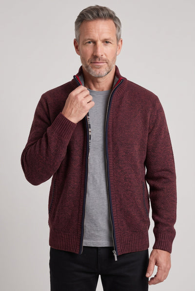 Gilet Homme | Zippé Doublure à Carreaux Col Montant - 8