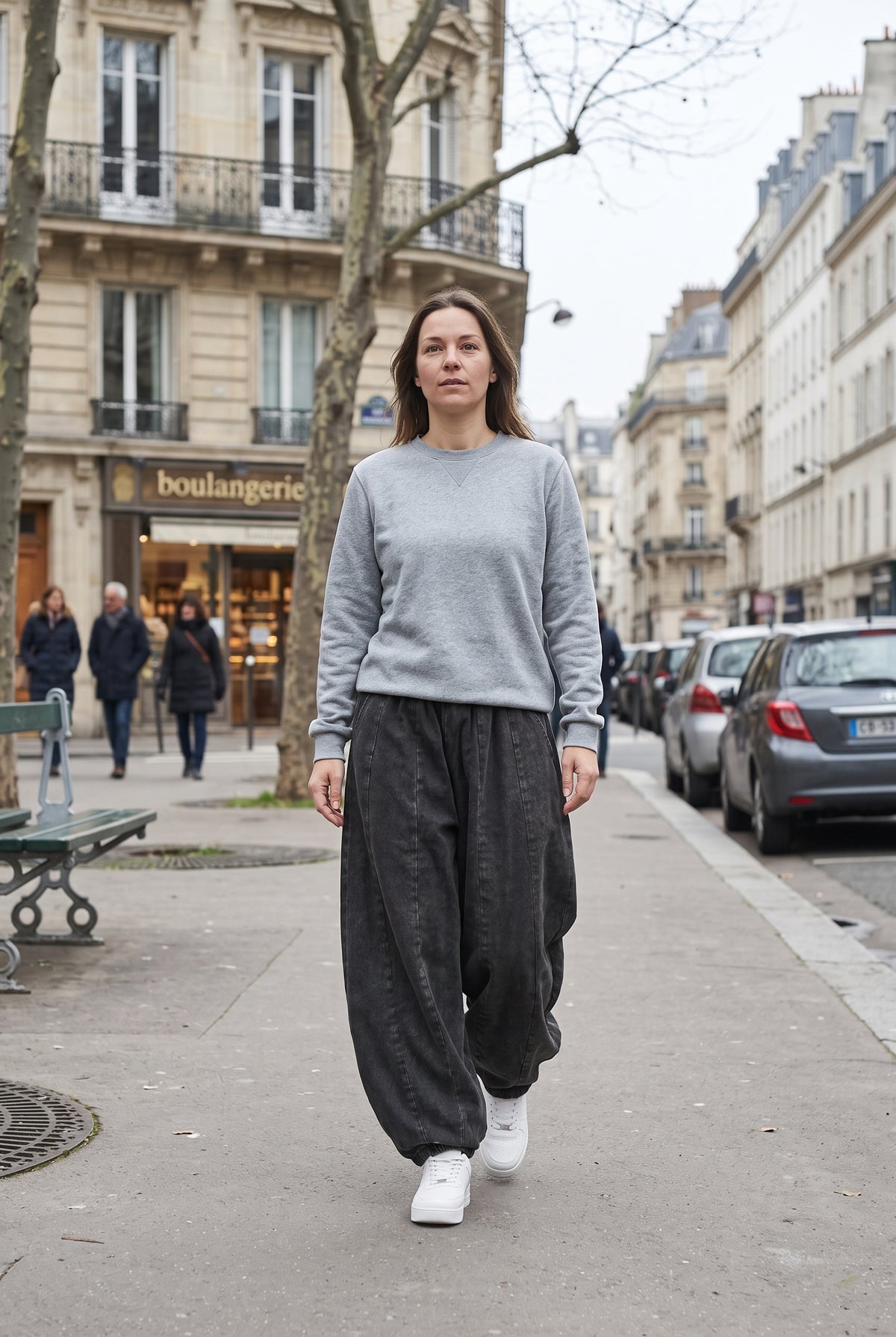 Jean Femme | Baggy Taille Élastique Jambe Ballon Délavé - 4