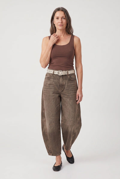 Jean Femme | Coupe Barrel Taille Mi-Haute Cinq Poches Bas Cheville - 8