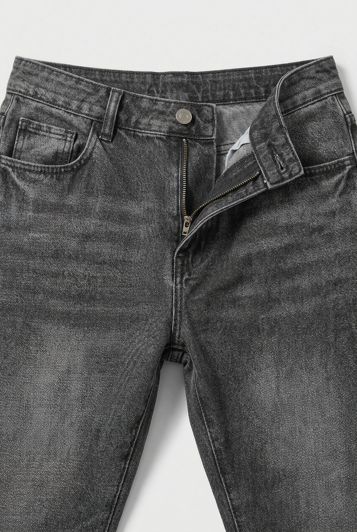Jean Homme | Coupe Large Jambe Droite Délavé Cinq Poches - 3