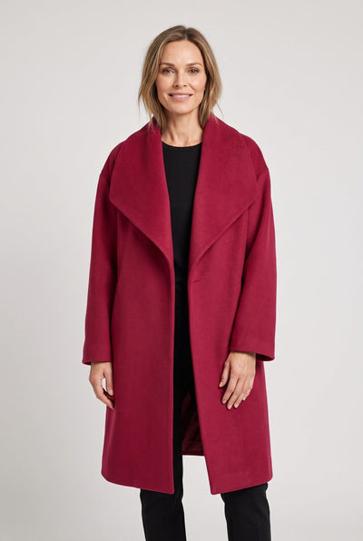 Manteau Femme | Bouton Dissimulé Col Châle Épaules Tombantes - 1