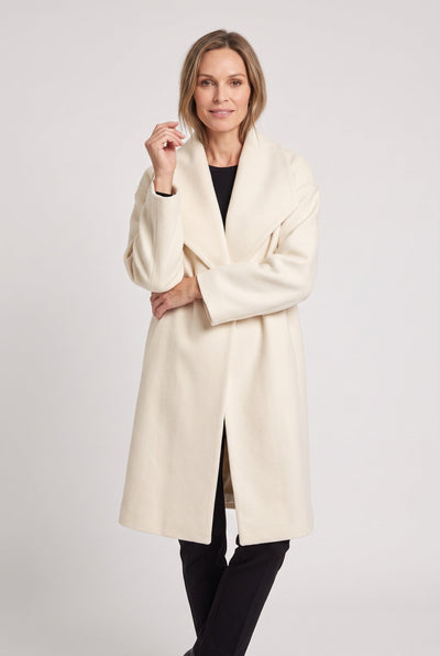 Manteau Femme | Bouton Dissimulé Col Châle Épaules Tombantes - 8