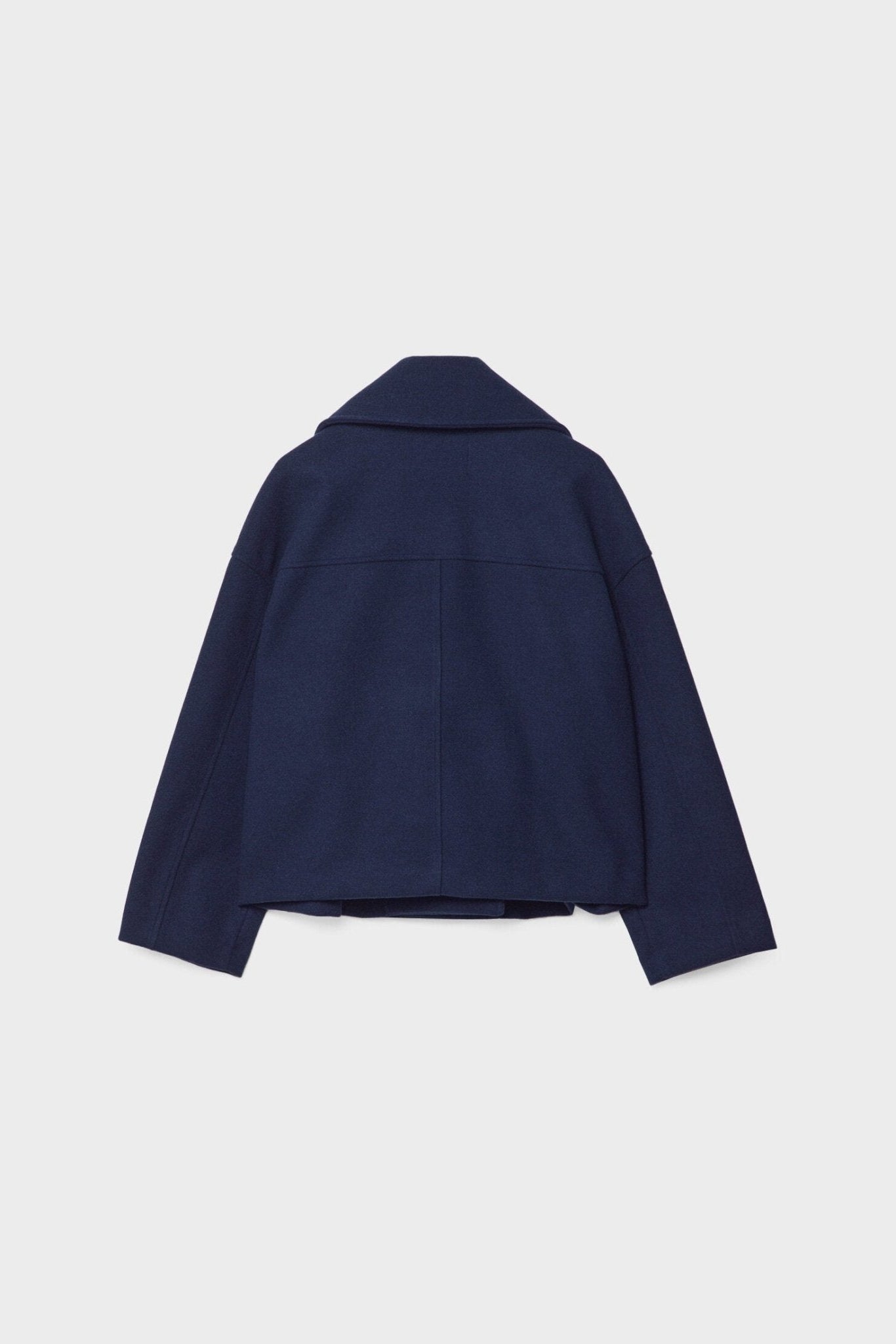 Manteau Femme | Caban Double Boutonnage Coupe Courte Col Cranté - 12