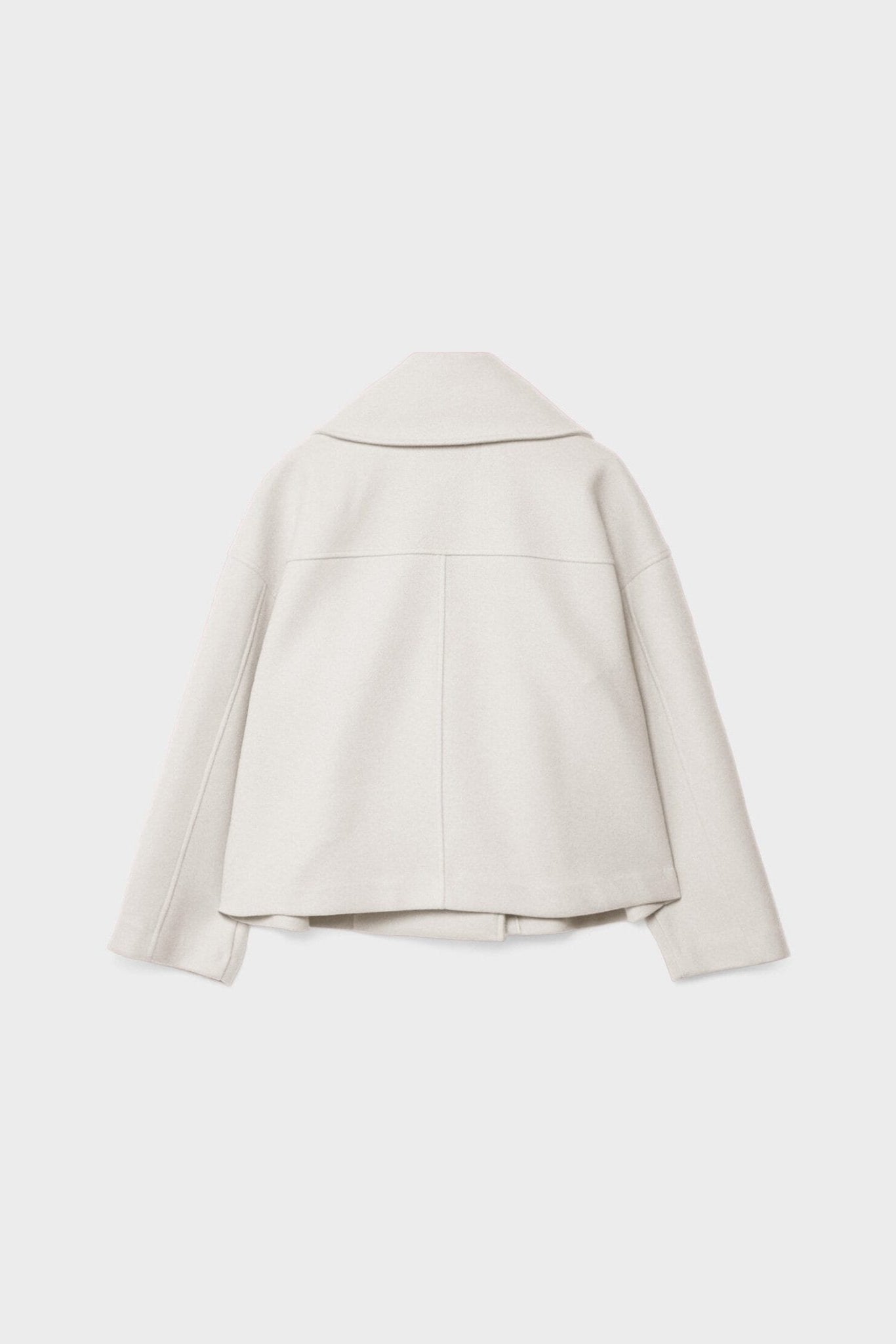 Manteau Femme | Caban Double Boutonnage Coupe Courte Col Cranté - 2