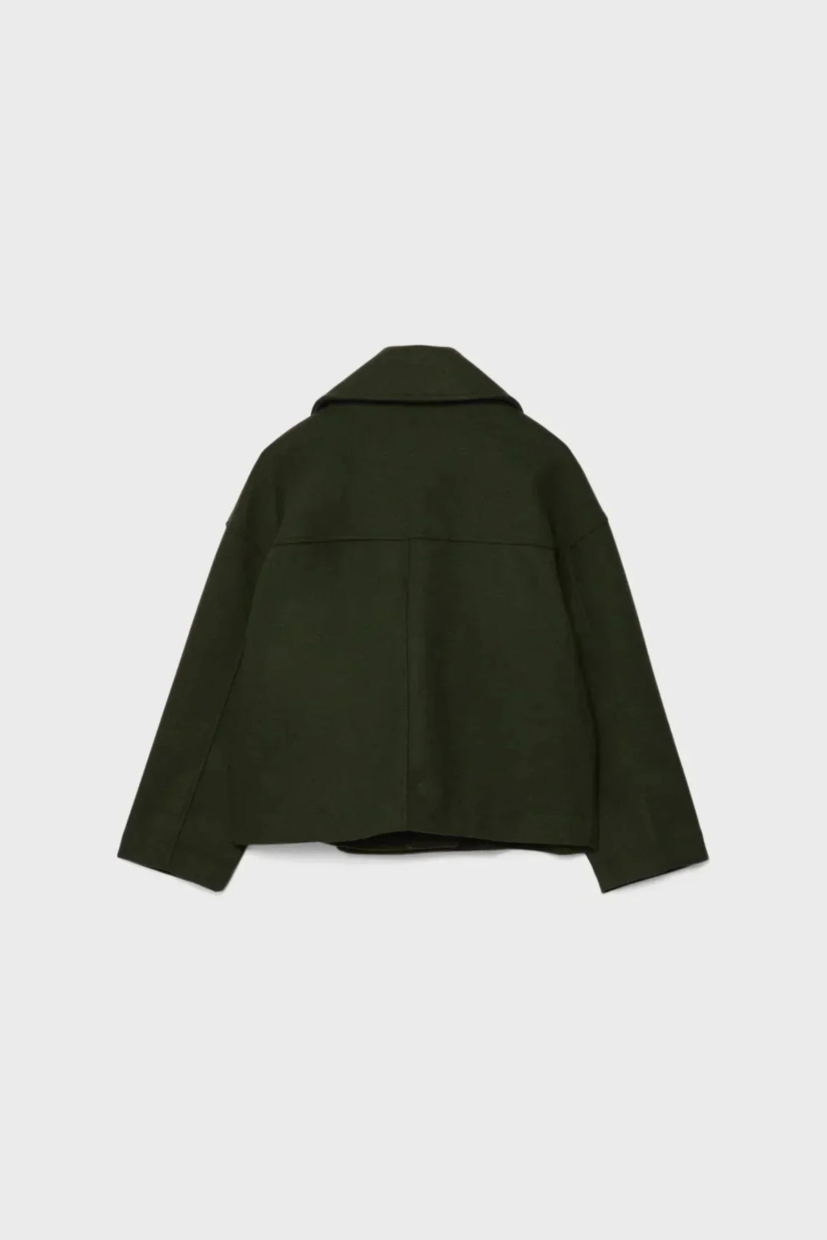 Manteau Femme | Caban Double Boutonnage Coupe Courte Col Cranté - 9