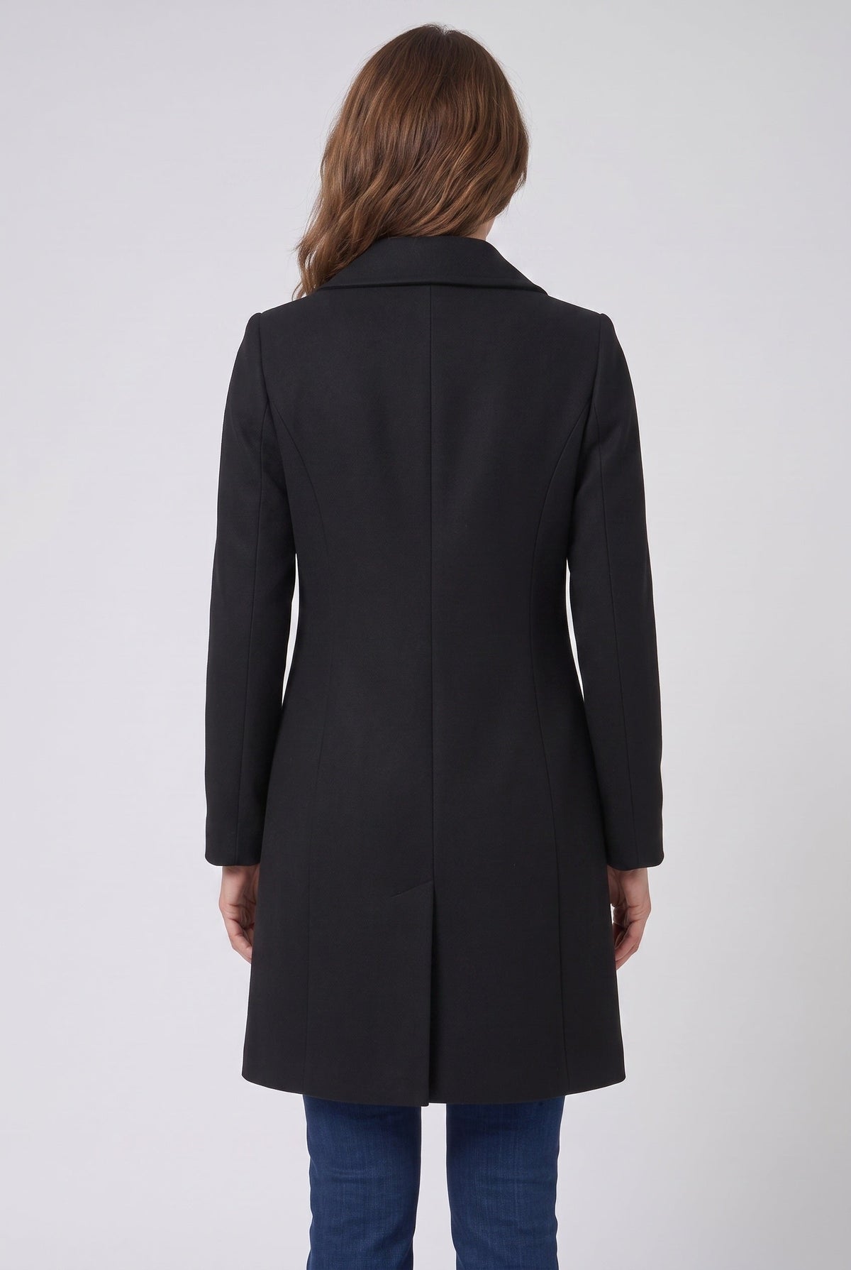 Manteau Femme | Simple Boutonnage Taille Cintrée Col Pointu - 2