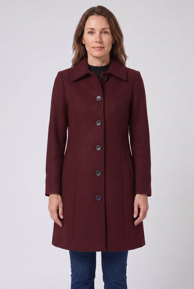 Manteau Femme | Simple Boutonnage Taille Cintrée Col Pointu - 6
