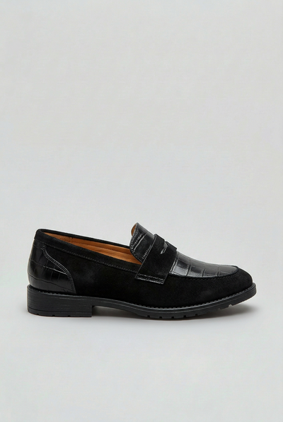 Mocassins Femme | Sans Lacet Effet Croco Semelle Crantée - 1
