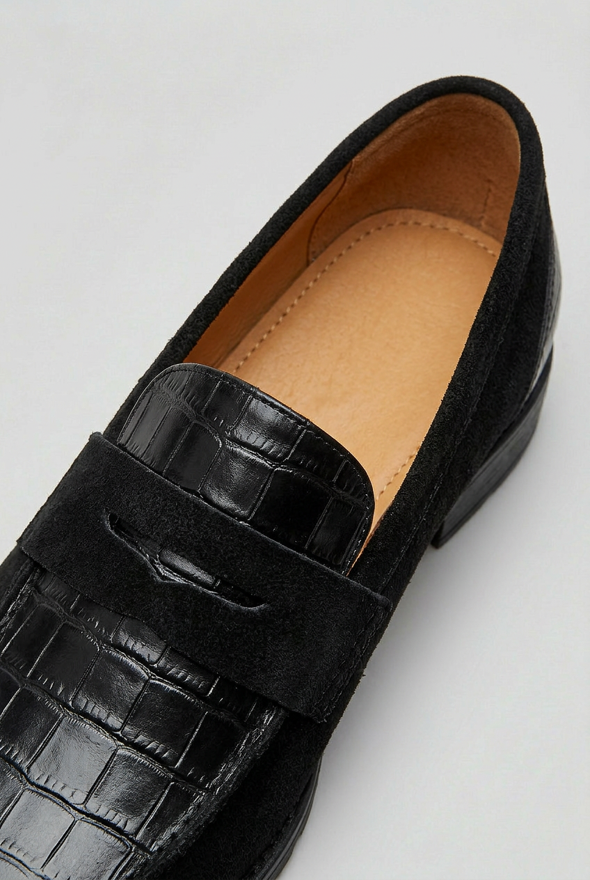 Mocassins Femme | Sans Lacet Effet Croco Semelle Crantée - 3