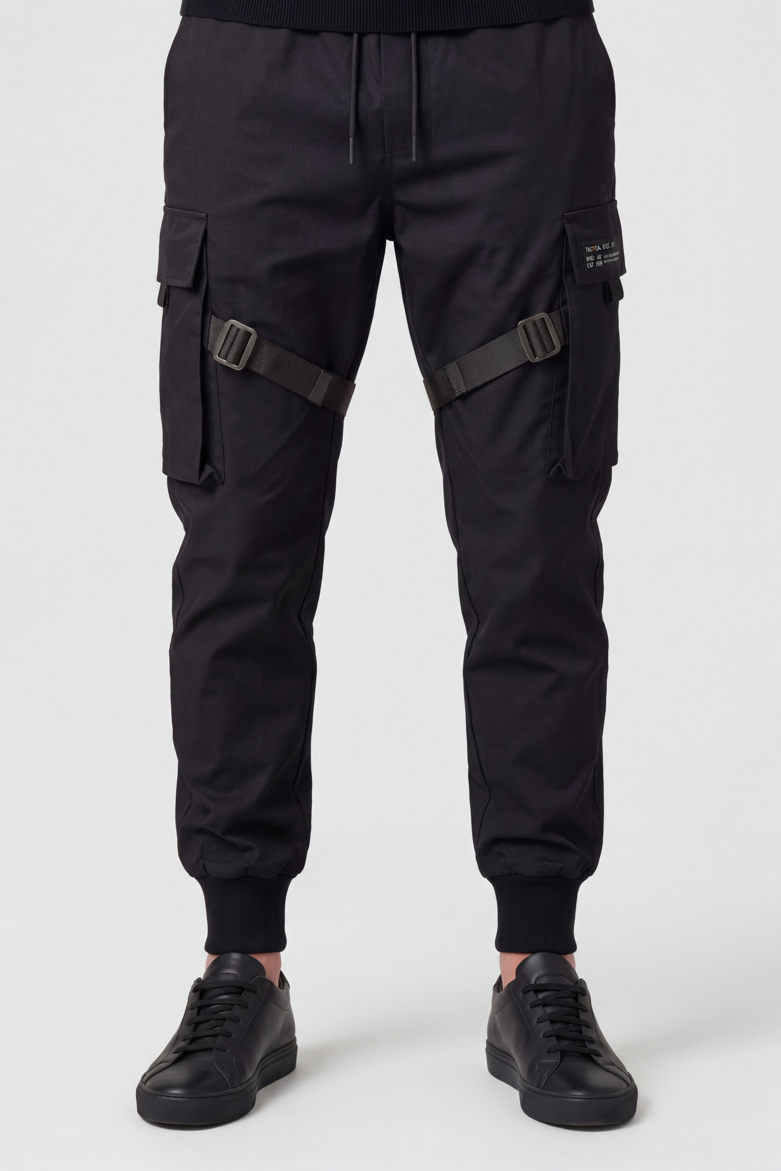 Pantalon Cargo Homme | Boucles Bas Élastiqué Poches À Rabat - 1