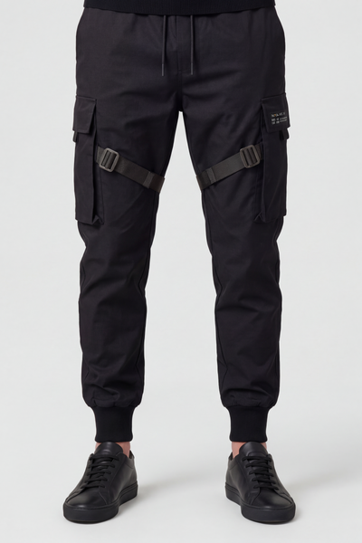 Pantalon Cargo Homme | Boucles Bas Élastiqué Poches À Rabat - 1