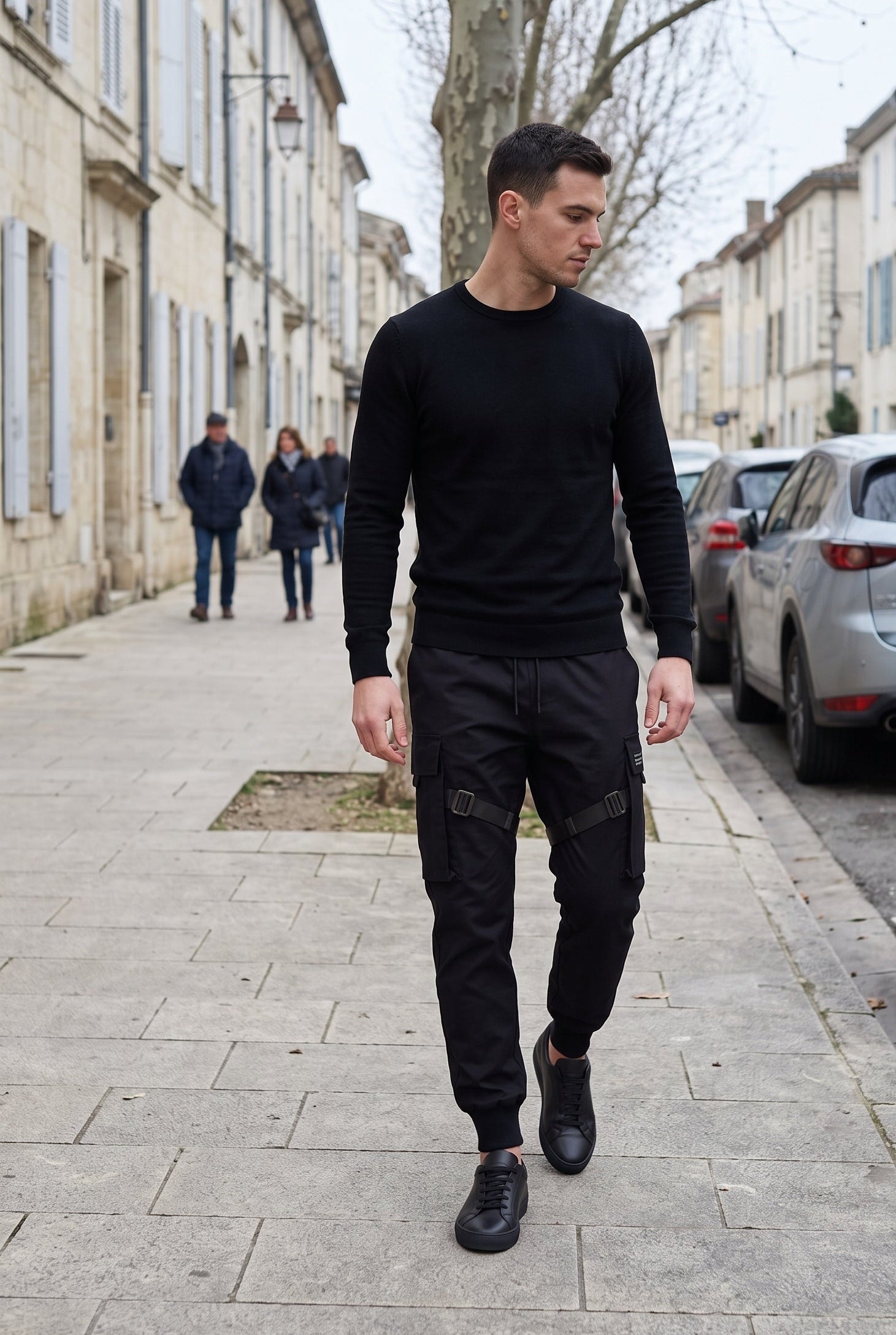 Pantalon Cargo Homme | Boucles Bas Élastiqué Poches À Rabat - 7