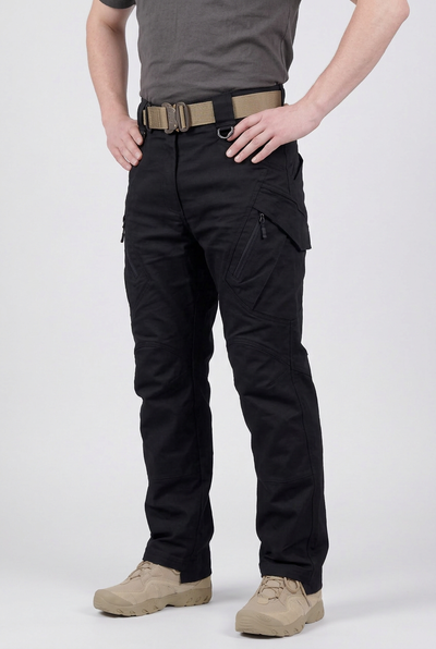 Pantalon Cargo Homme | Genoux Préformés Coupe Droite Poches Zippées - 6