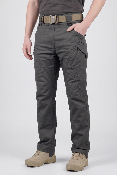 Pantalon Cargo Homme | Genoux Préformés Coupe Droite Poches Zippées - 7