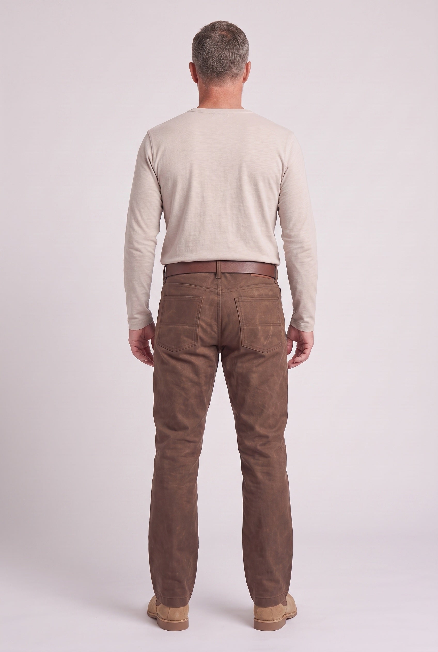 Pantalon Cargo Homme | Poches À Rabat Boutonnées Coupe Droite Marron - 3