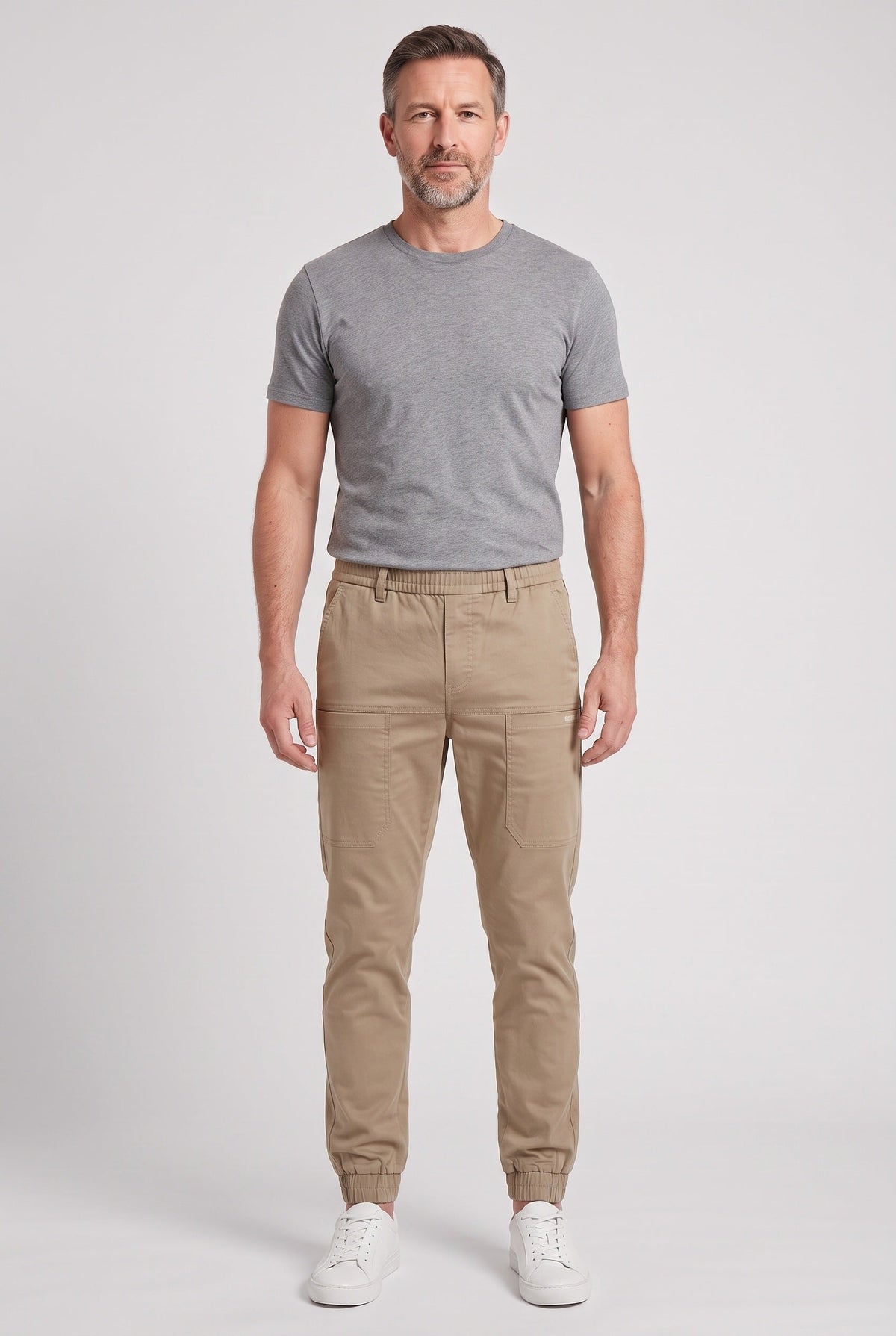 Pantalon Cargo Homme | Taille Élastique Coupe Fuselée Poches Cuisses - 4