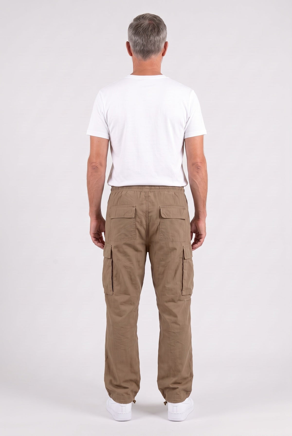 Pantalon Cargo Homme | Taille à Cordon Coupe Droite Poches à Rabat - 3