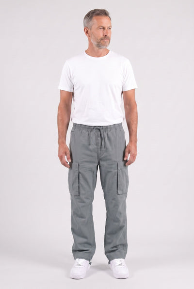 Pantalon Cargo Homme | Taille à Cordon Coupe Droite Poches à Rabat - 6