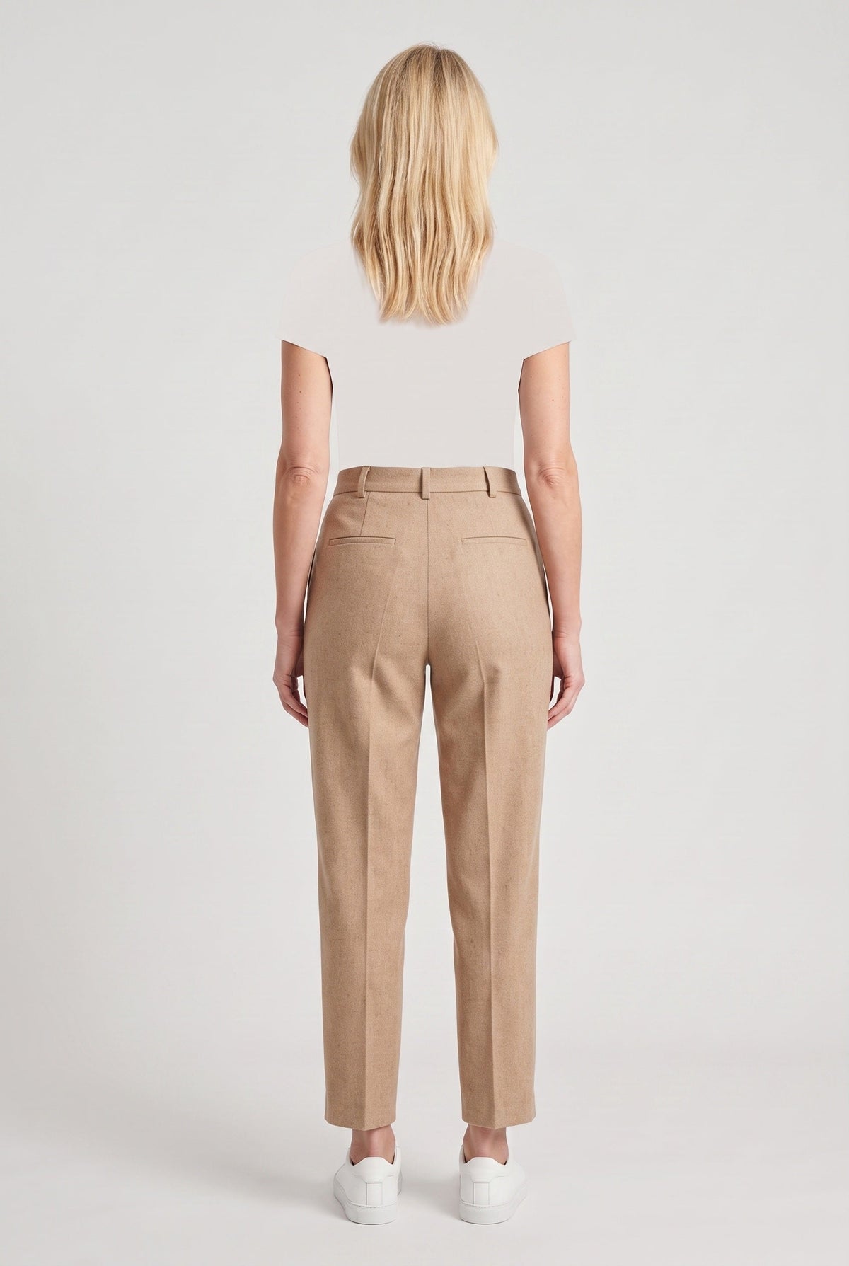 Pantalon Femme | Taille Haute Coupe Fuselée Pli Marqué Bas Cheville - 3