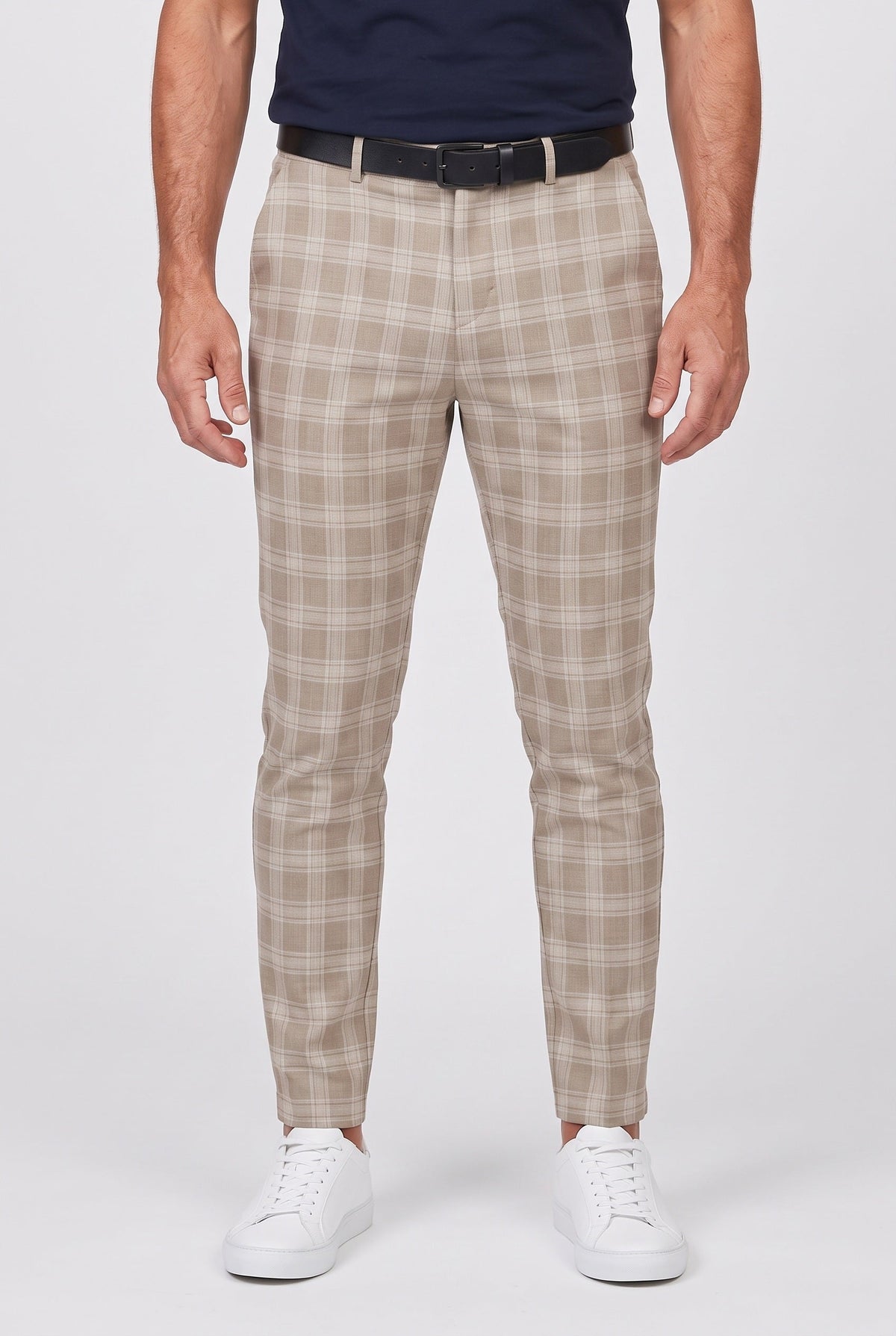 Pantalon Homme | Chino Coupe Fuselée Carreaux Tissés - 1