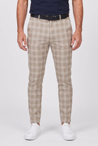 Pantalon Homme | Chino Coupe Fuselée Carreaux Tissés - 1