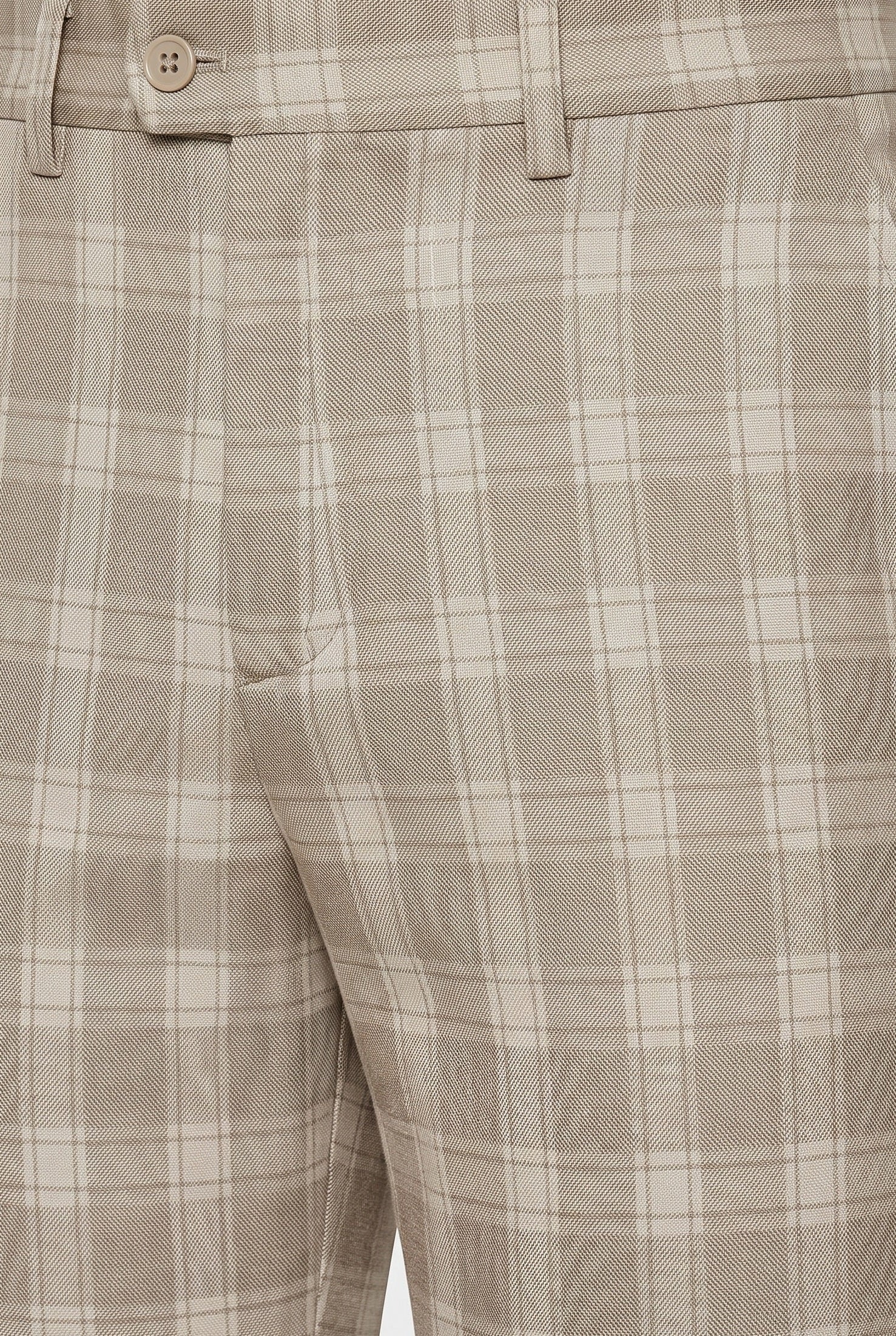 Pantalon Homme | Chino Coupe Fuselée Carreaux Tissés - 4