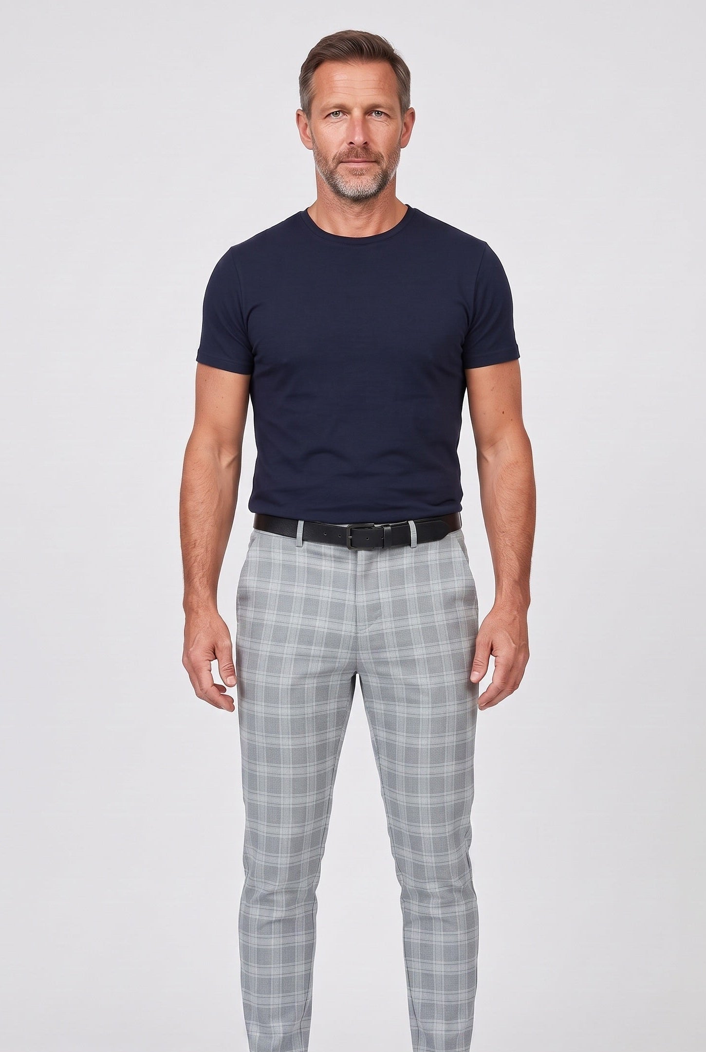 Pantalon Homme | Chino Coupe Fuselée Carreaux Tissés - 6