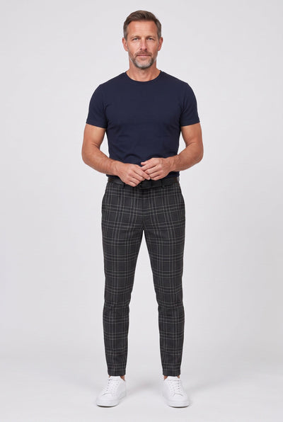 Pantalon Homme | Chino Coupe Fuselée Carreaux Tissés - 7