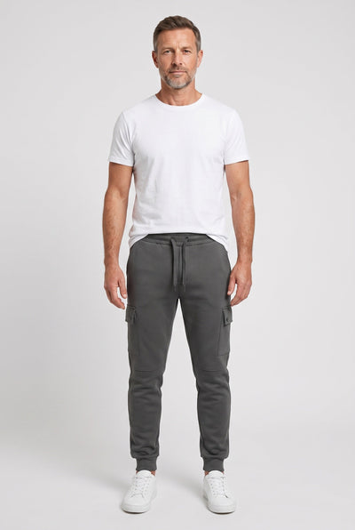 Pantalon Homme | Jogging Poches Cargo Bas Côtelés Coupe Fuselée - 2