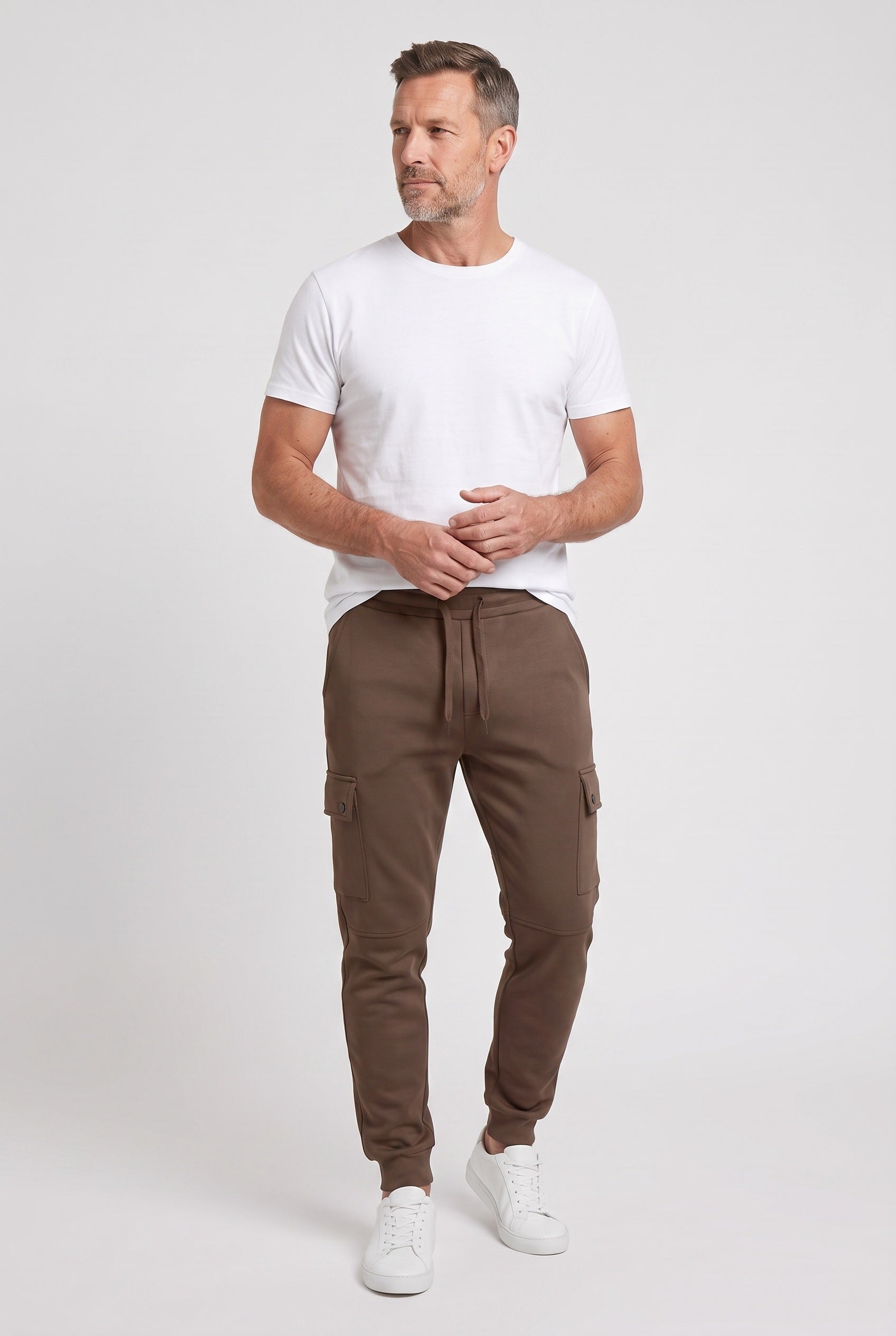 Pantalon Homme | Jogging Poches Cargo Bas Côtelés Coupe Fuselée - 6