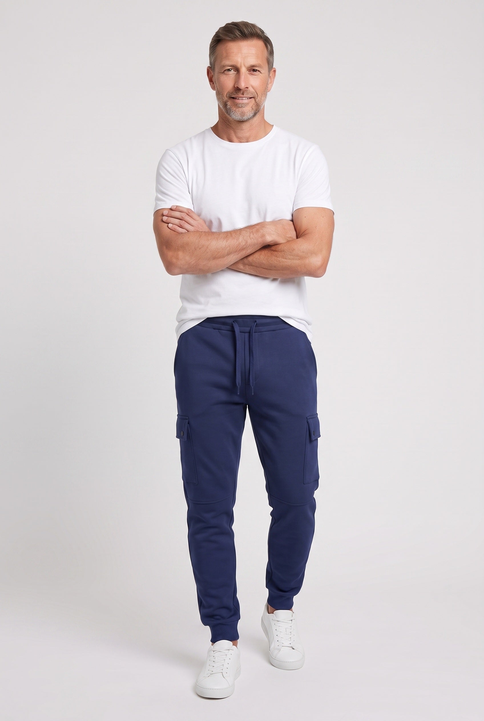 Pantalon Homme | Jogging Poches Cargo Bas Côtelés Coupe Fuselée - 7